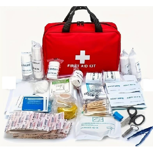 First aid bag with essentials in small bag abc